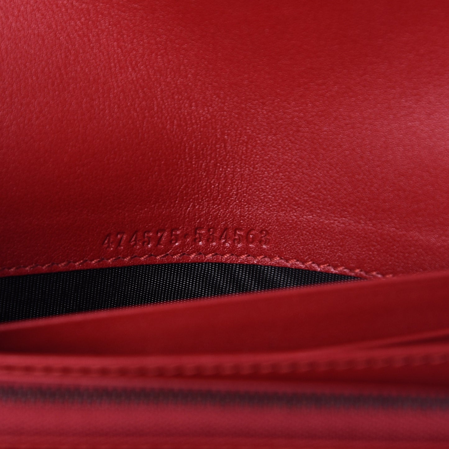 Velvet Matelasse GG Marmont Chain Wallet Hibiscus Red
