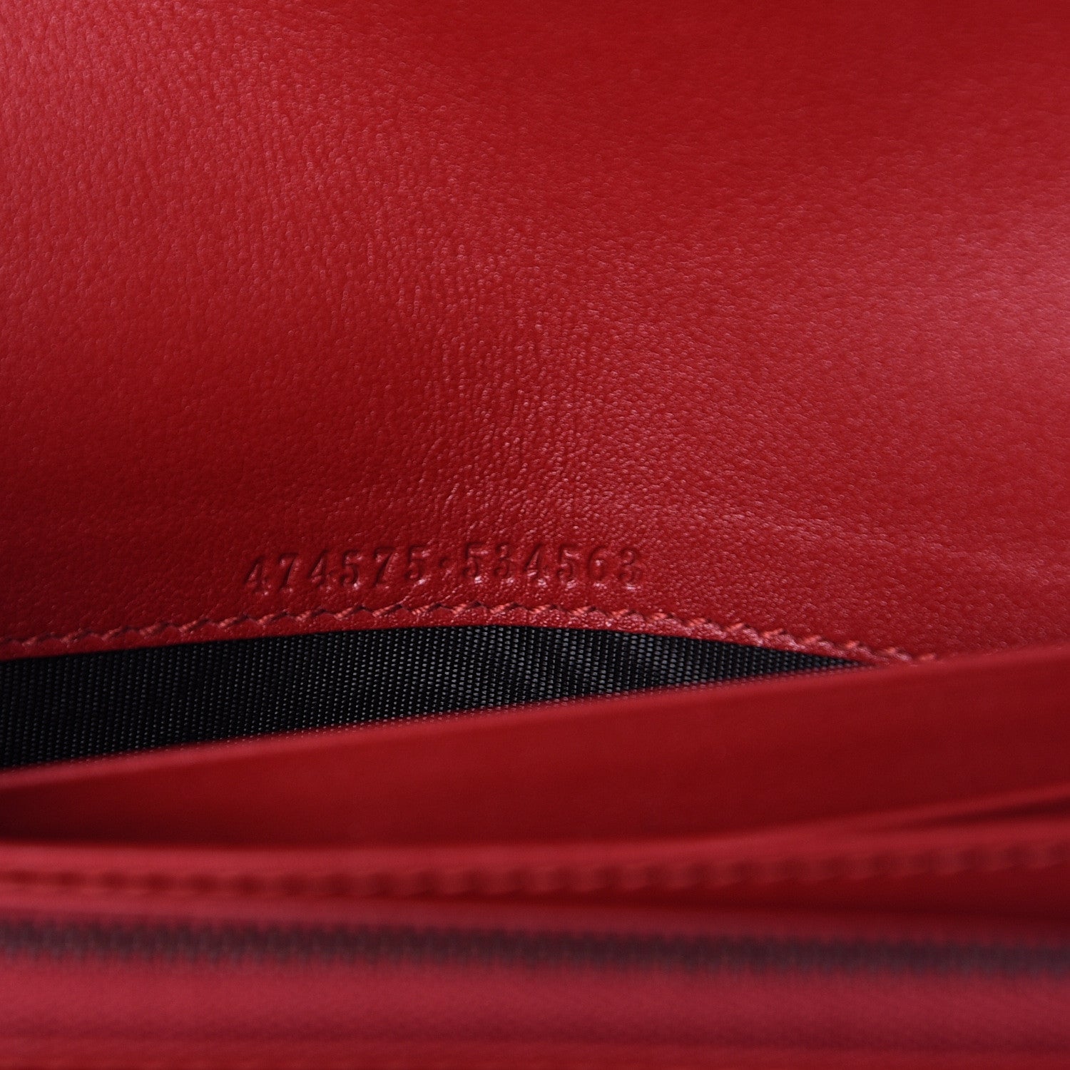Gucci Velvet Matelasse GG Marmont Chain Wallet Hibiscus Red 7 of 11
