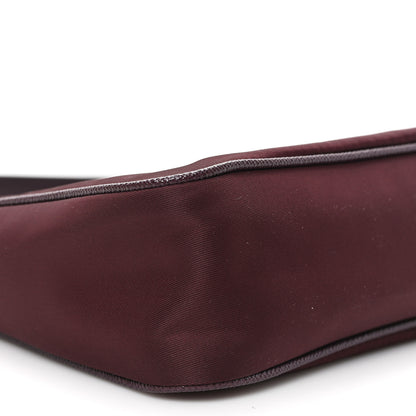 Prada Tessuto Nylon Saffiano Mini Re-Edition 2005 Bag Bordeaux 8 of 9