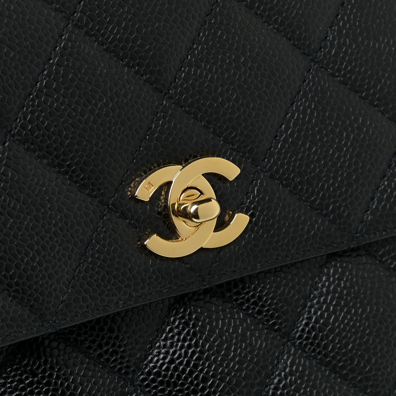 Chanel Caviar Quilted Jumbo Kelly Flap Black 11 of 14