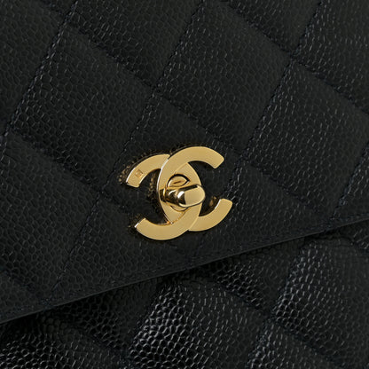 Chanel Caviar Quilted Jumbo Kelly Flap Black 11 of 14