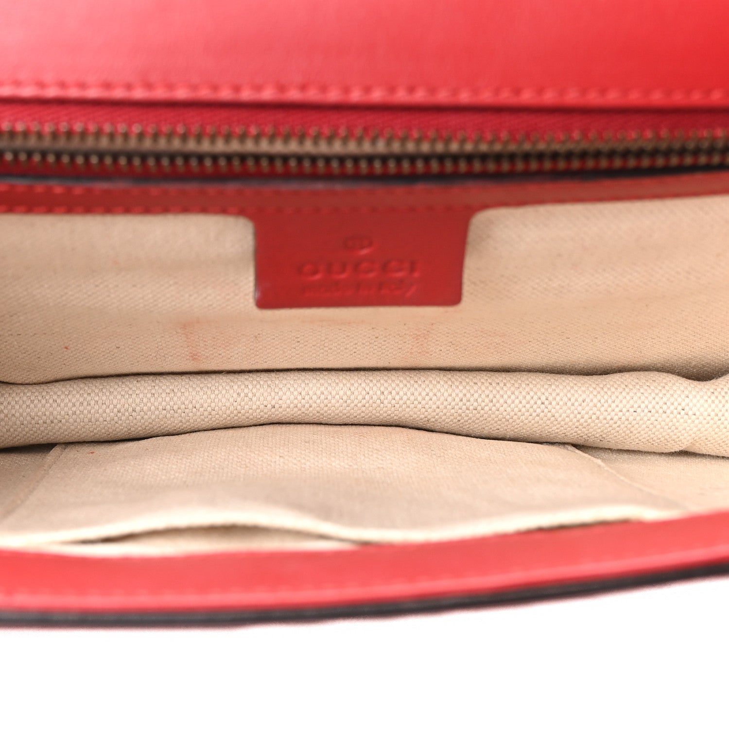 Gucci Calfskin Web Medium Peony Chain Shoulder Bag Red 5 of 10