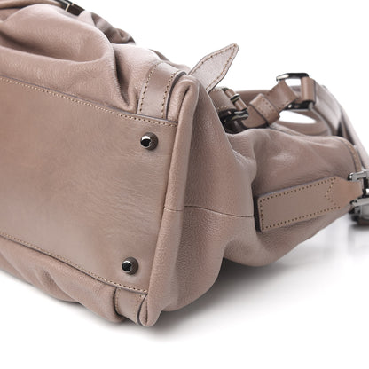 Burberry Calfskin Farrar Drawstring Tote Beige 9 of 10