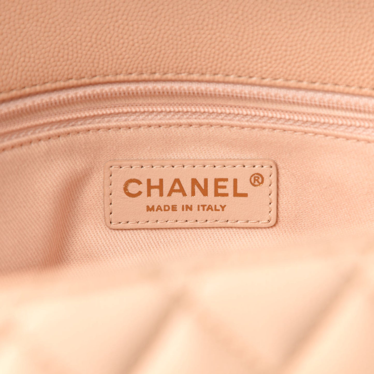 Caviar Quilted Medium Coco Handle Flap Light Beige