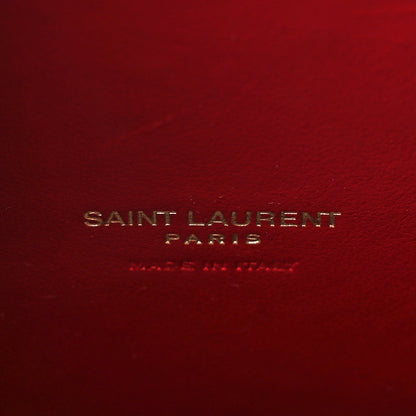 Saint Laurent Calfskin Crocodile Embossed Small Sac De Jour Eros Red 6 of 9