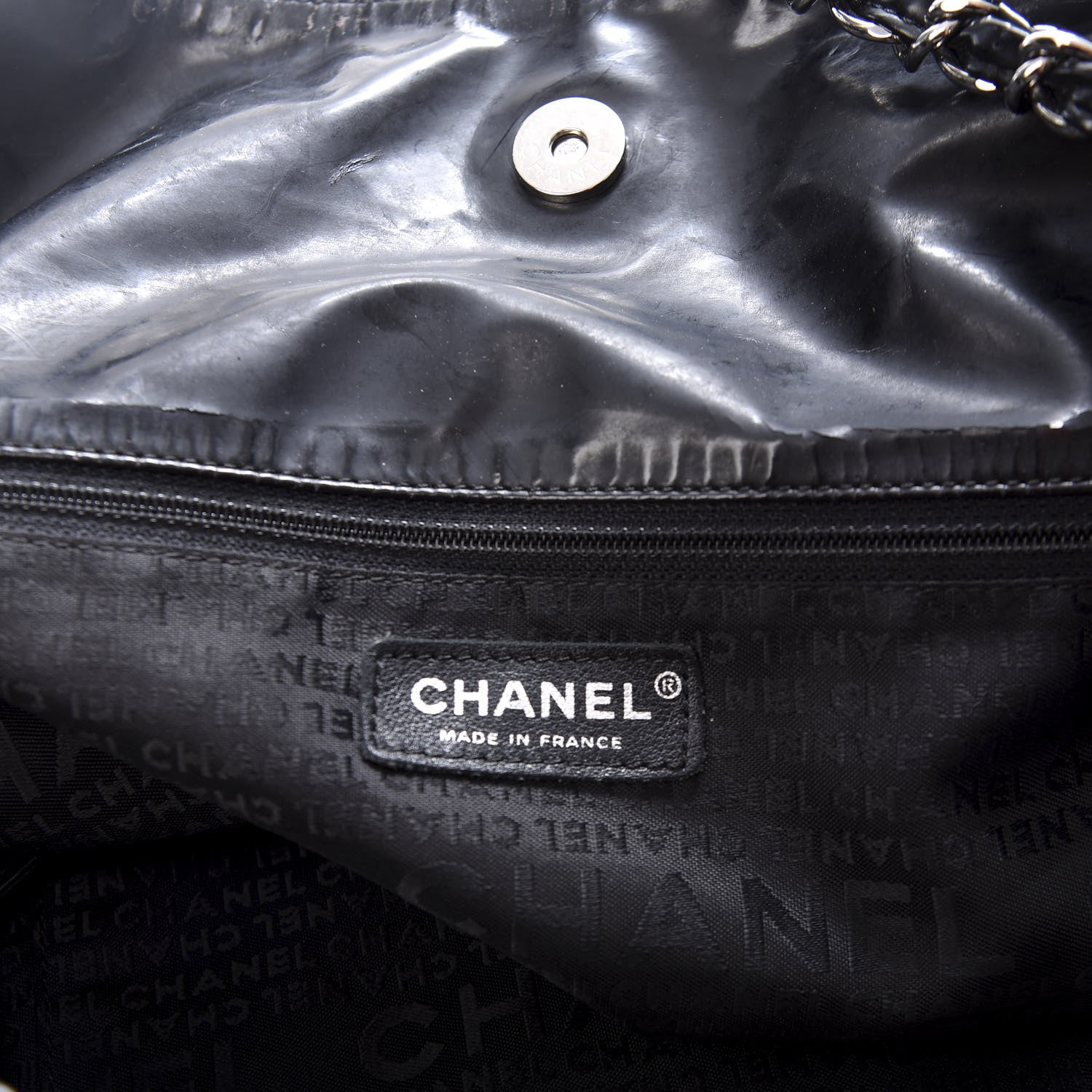 Chanel Vinyl XL Coco Cabas Black 6 of 15