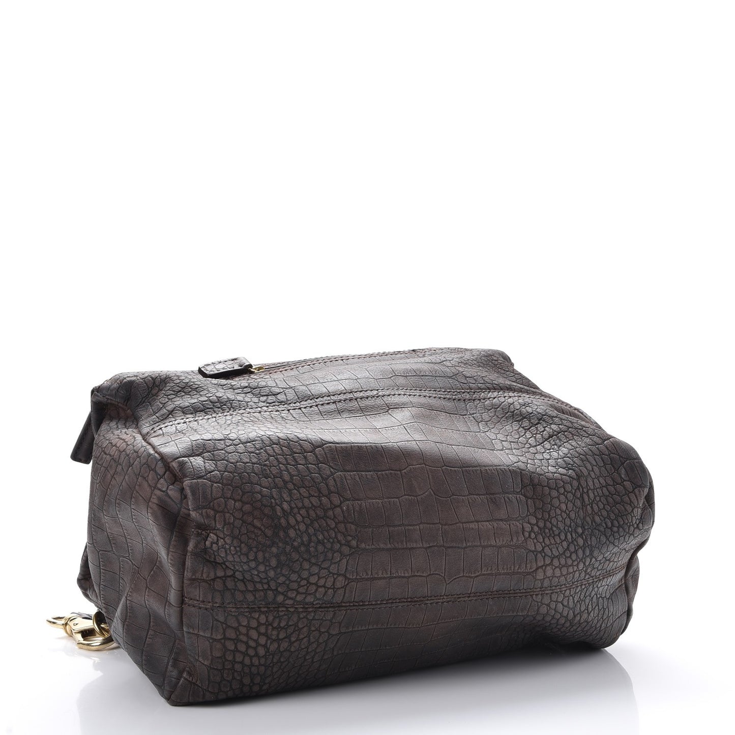 Nubuck Crocodile Embossed Medium Pandora Dark Grey