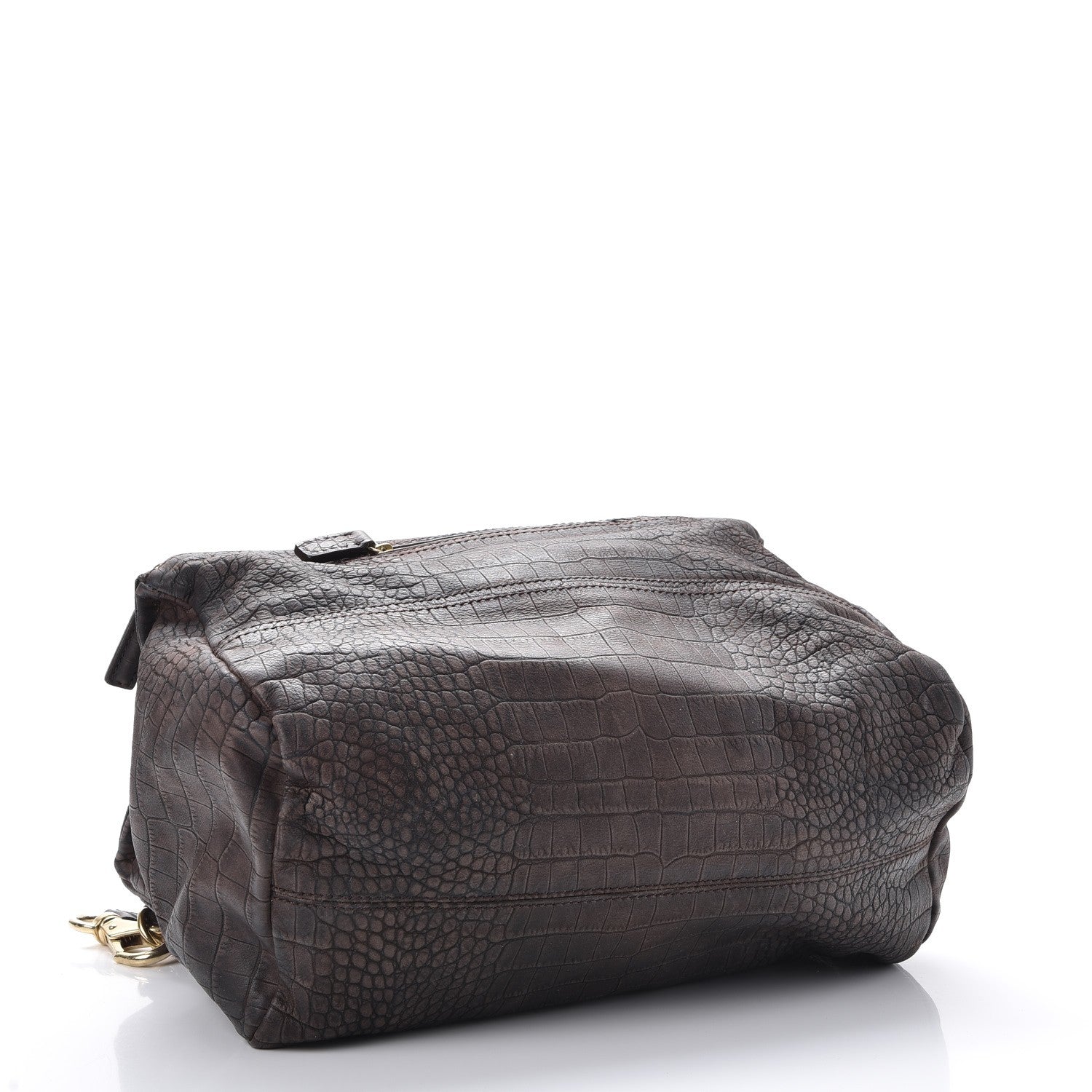 Givenchy Nubuck Crocodile Embossed Medium Pandora Dark Grey 4 of 10