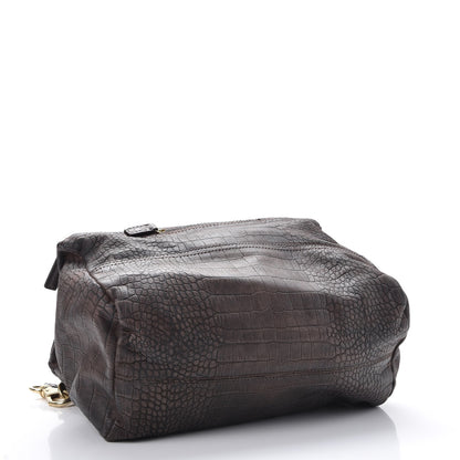 Givenchy Nubuck Crocodile Embossed Medium Pandora Dark Grey 4 of 10