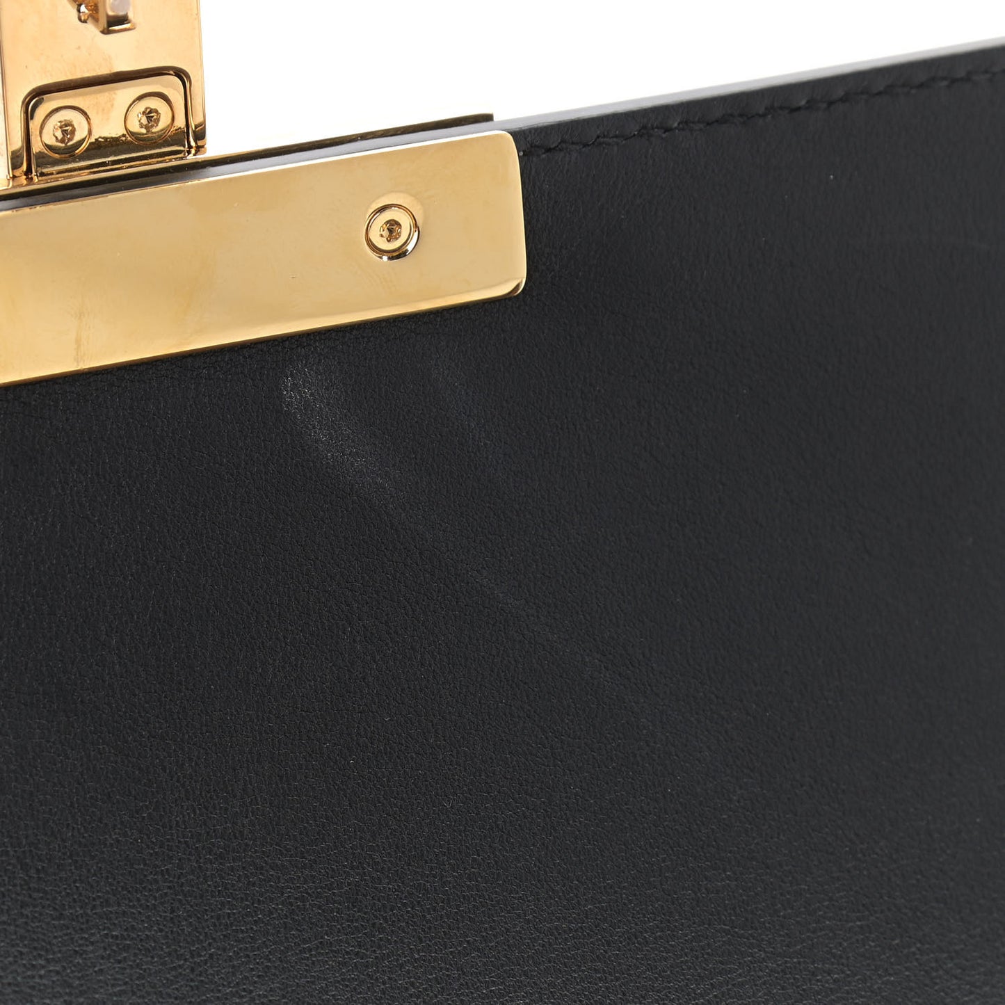 GG Supreme Monogram Small Padlock Bamboo Shoulder Bag Beige Black Cuir