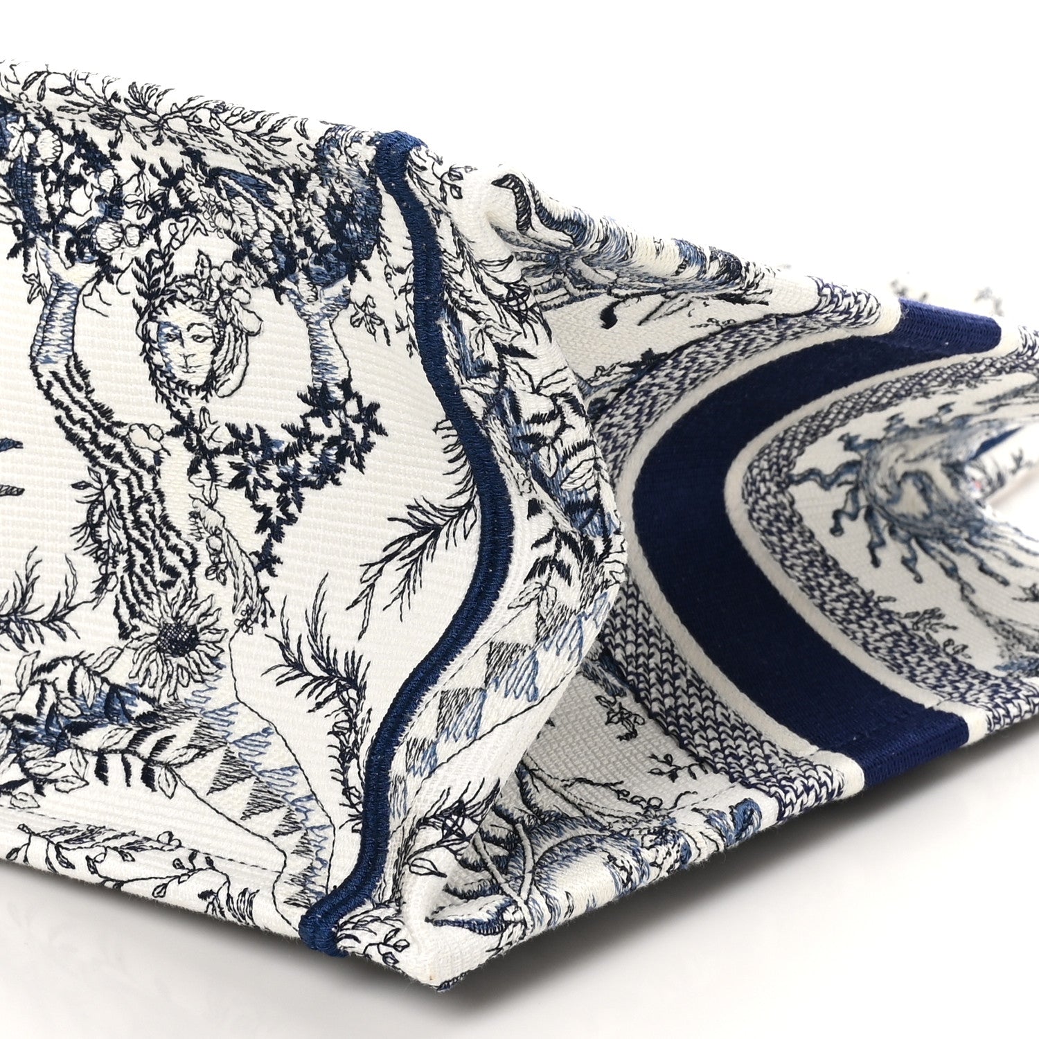 Christian Dior Canvas Embroidered Medium Toile de Jouy Soleil Book Tote Blue Multicolor 10 of 10