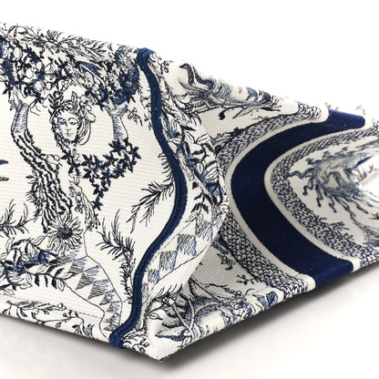 Christian Dior Canvas Embroidered Medium Toile de Jouy Soleil Book Tote Blue Multicolor 10 of 10