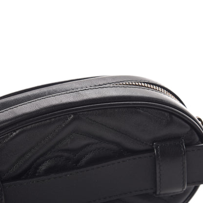 Gucci Calfskin Matelasse GG Marmont Belt Bag 85 34 Black 13 of 14