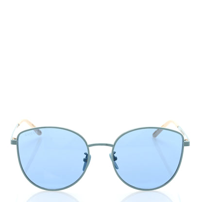 Gucci Metal Cat Eye GG0807SA Sunglasses Pale Blue 2 of 8