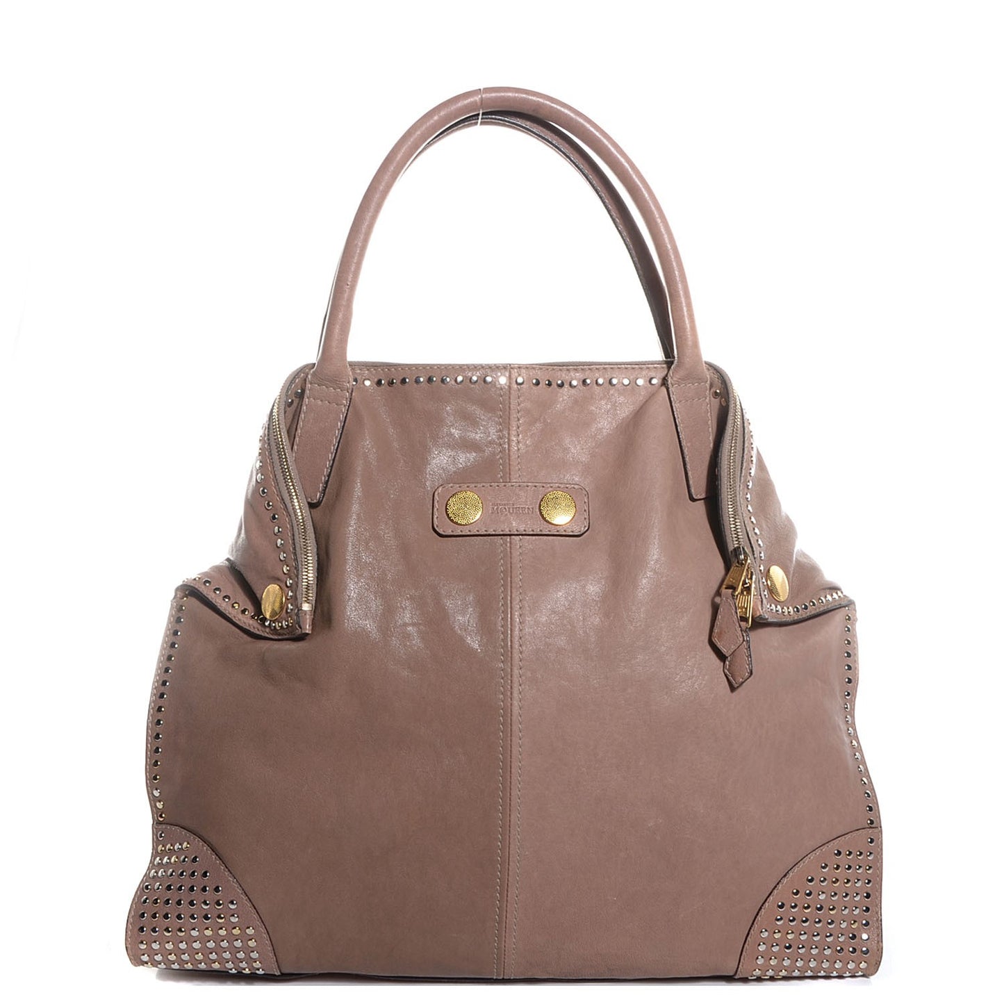 Leather Studded Large De Manta Tote Turtle Dove