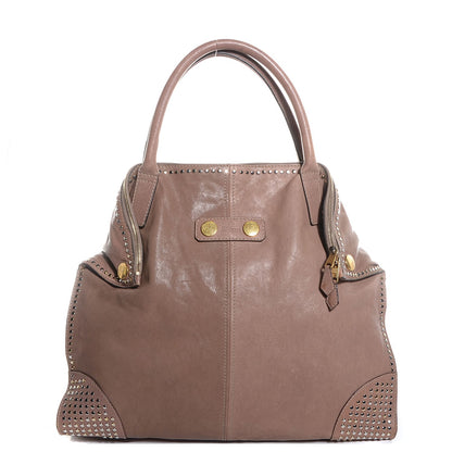Alexander McQueen Leather Studded Large De Manta Tote Turtle Dove 1 of 8