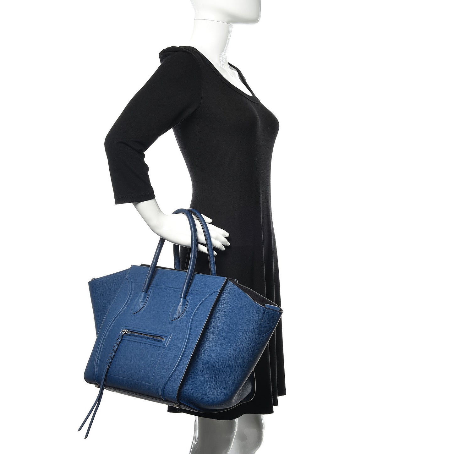 Grained Calfskin Medium Phantom Luggage Deepsea