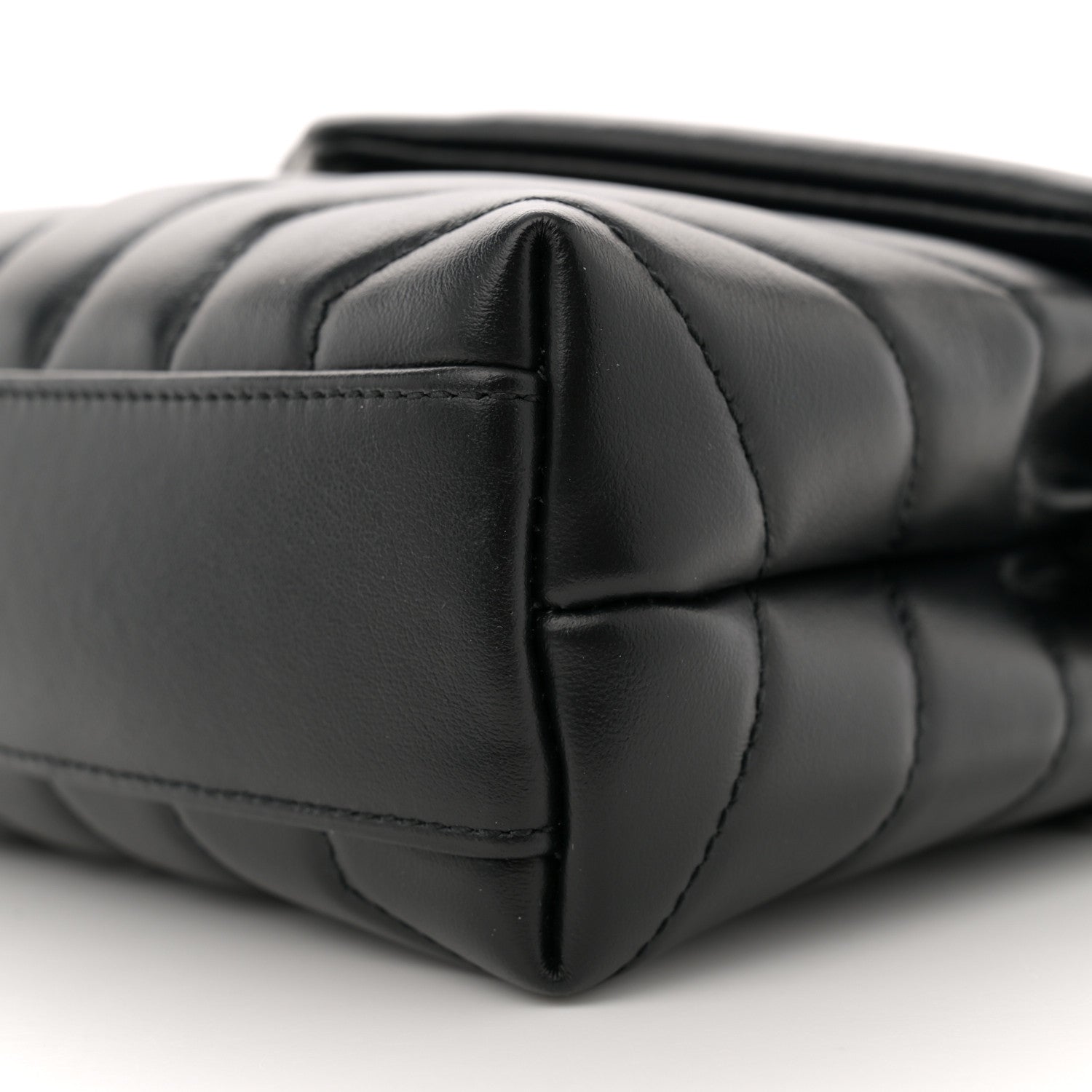 Saint Laurent Calfskin Y Quilted Monogram Toy Loulou Crossbody Bag Black 10 of 10