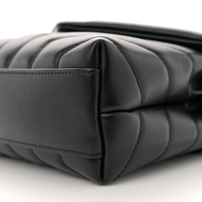 Saint Laurent Calfskin Y Quilted Monogram Toy Loulou Crossbody Bag Black 10 of 10