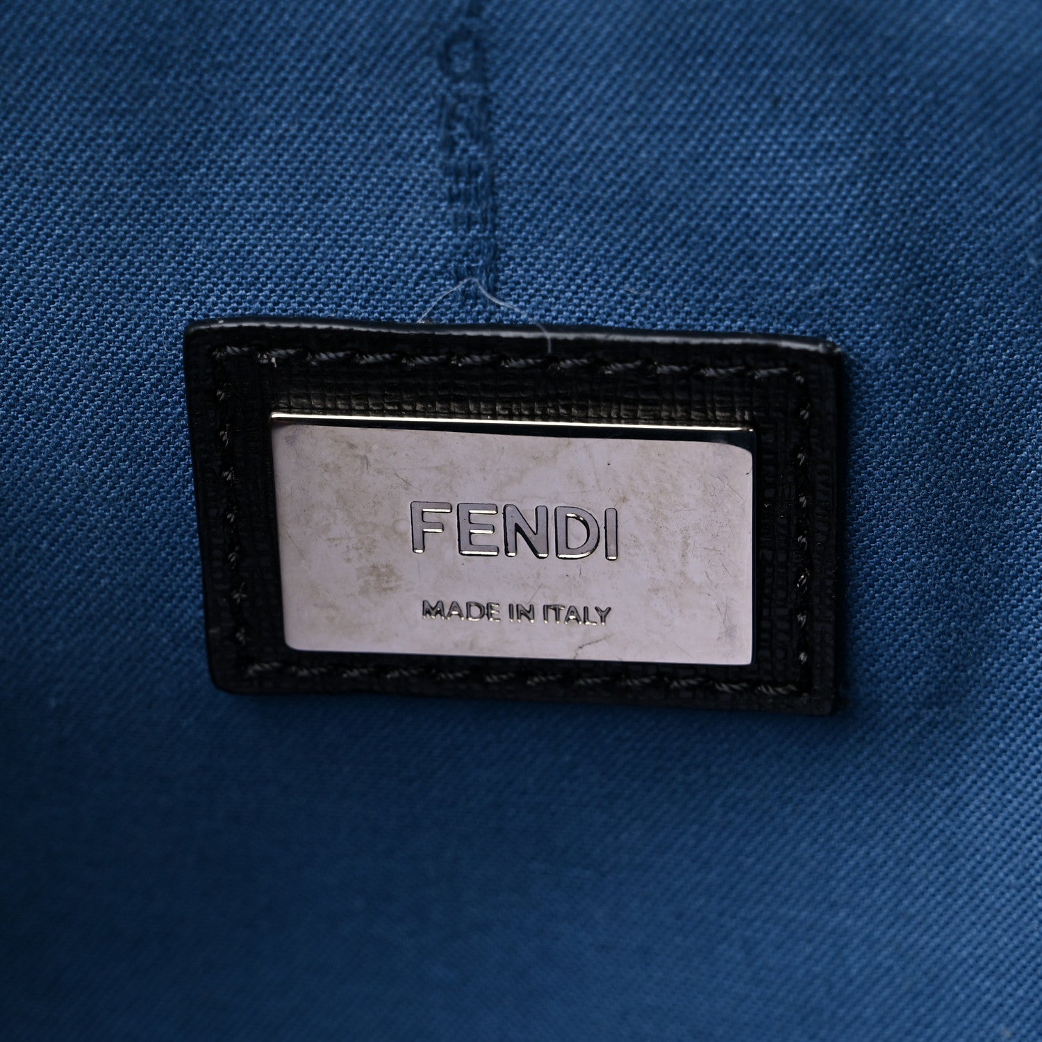 Fendi Vitello Elite Cuoio Monster Buggies Medium Roll Tote Black Multicolor Blue Cobalto 6 of 15