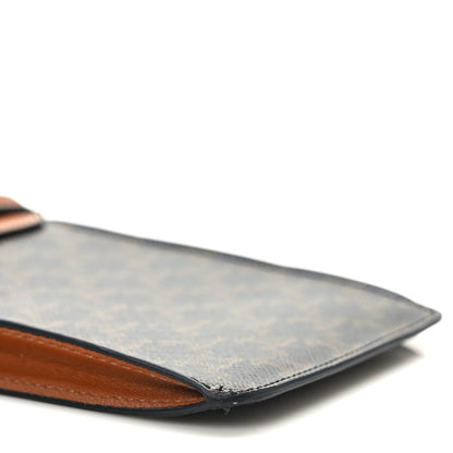 Celine Triomphe Canvas Lambskin Phone Pouch With Flap Tan 9 of 11