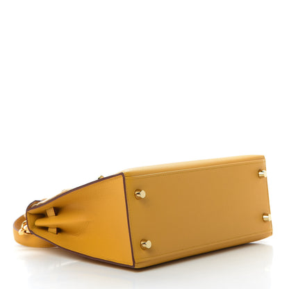 Hermes Epsom Kelly Sellier 25 Jaune Ambre 5 of 41