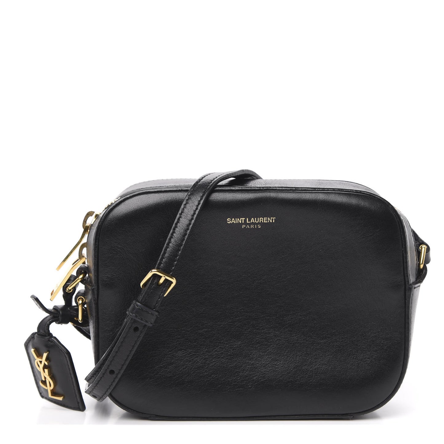 Calfskin Small Classic Monogram Camera Bag Black