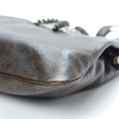 Balenciaga Chevre Embellished Crystal Small Aumonière Wristlet 9 of 11