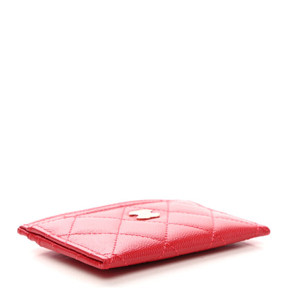 Chanel Caviar Quilted Card Holder Red 4 of 9