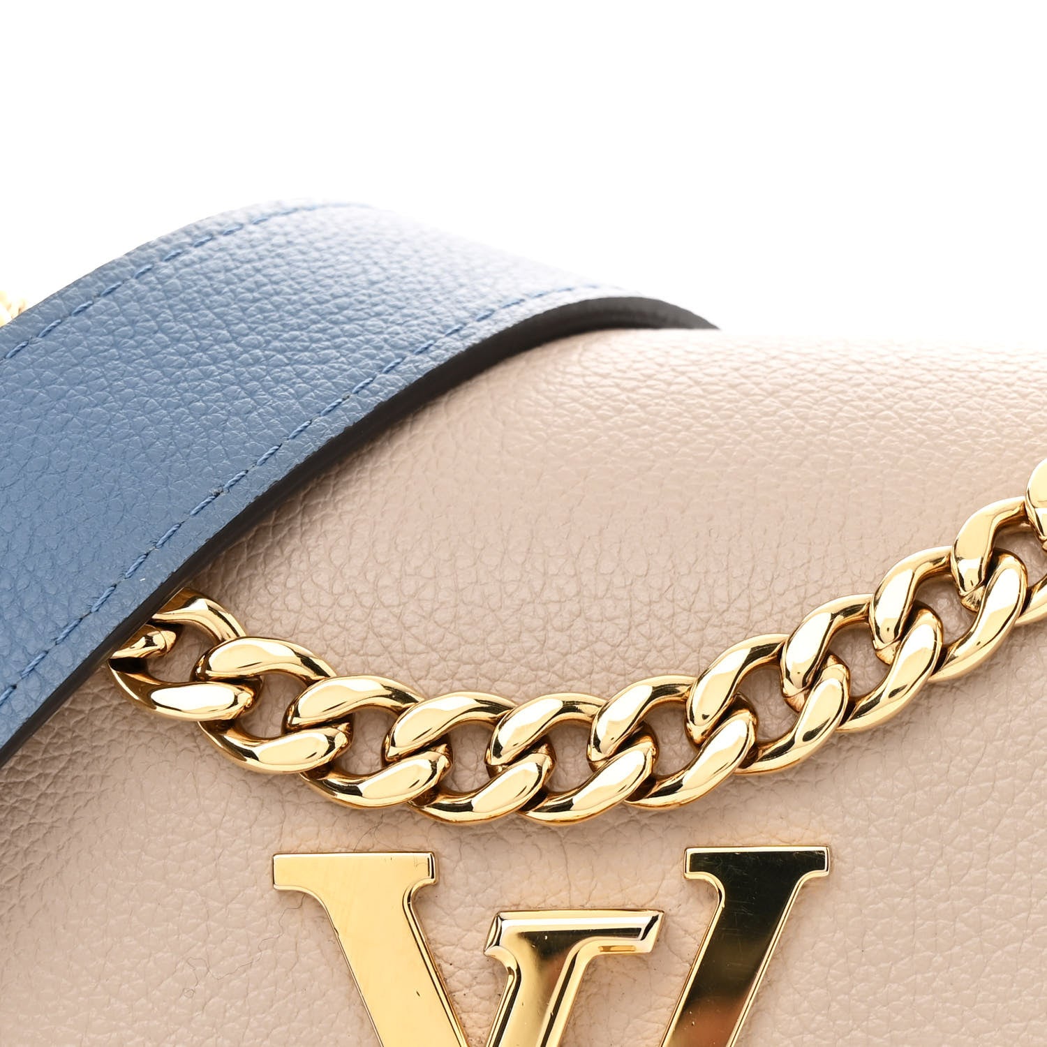 Louis Vuitton Grained Calfskin Lockme Tender Greige 7 of 9