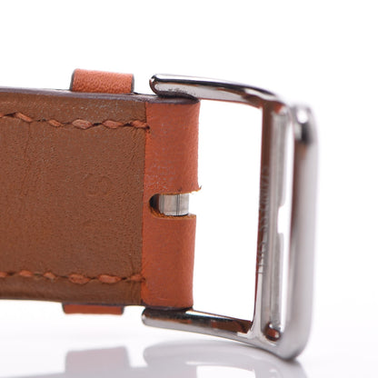 Hermes Stainless Steel Swift 26mm Heure H Hour Quartz Watch Orange 6 of 7