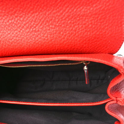 Gucci Calfskin Bamboo Top Handle Bag Orange 4 of 8