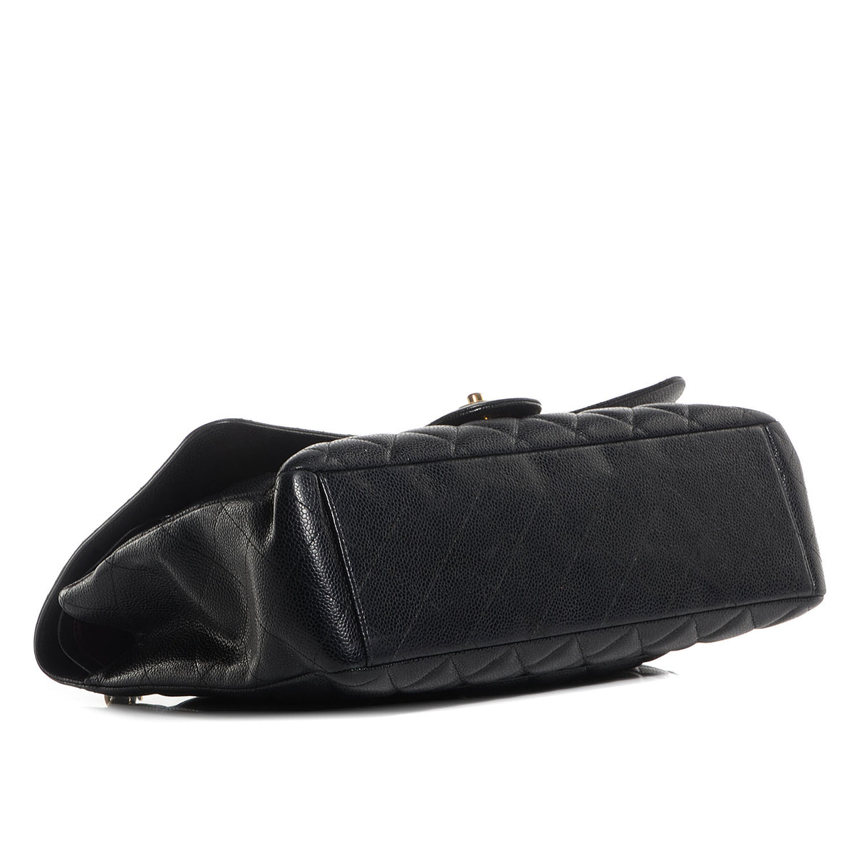 Caviar Quilted Maxi Double Flap Black