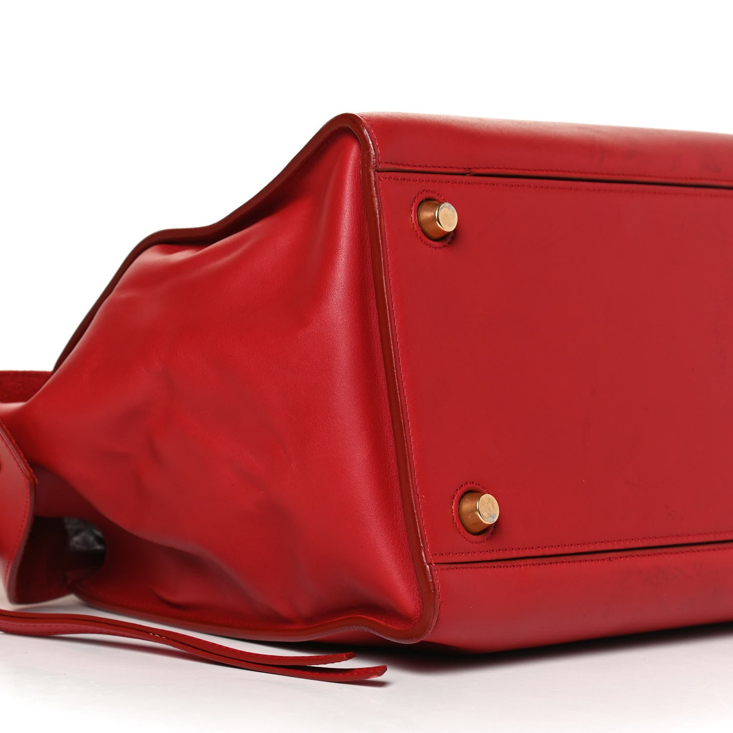 Celine Bullhide Calfskin Medium Ring Bag Red 8 of 11