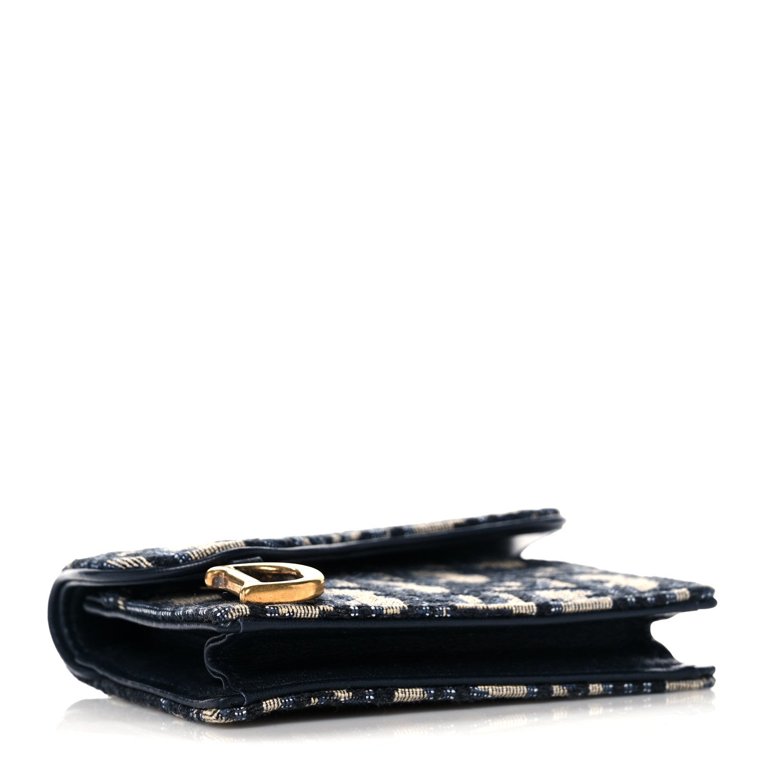 Christian Dior Oblique Saddle Card Holder Blue 4 of 7