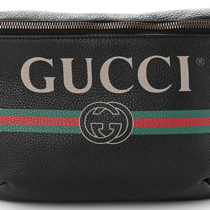 Gucci Grained Calfskin Logo Belt Bag Black 8 of 10
