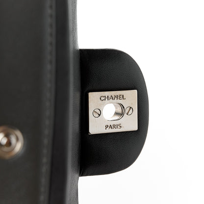 Chanel Lambskin Quilted Medium Double Flap Dark Grey 7 of 11