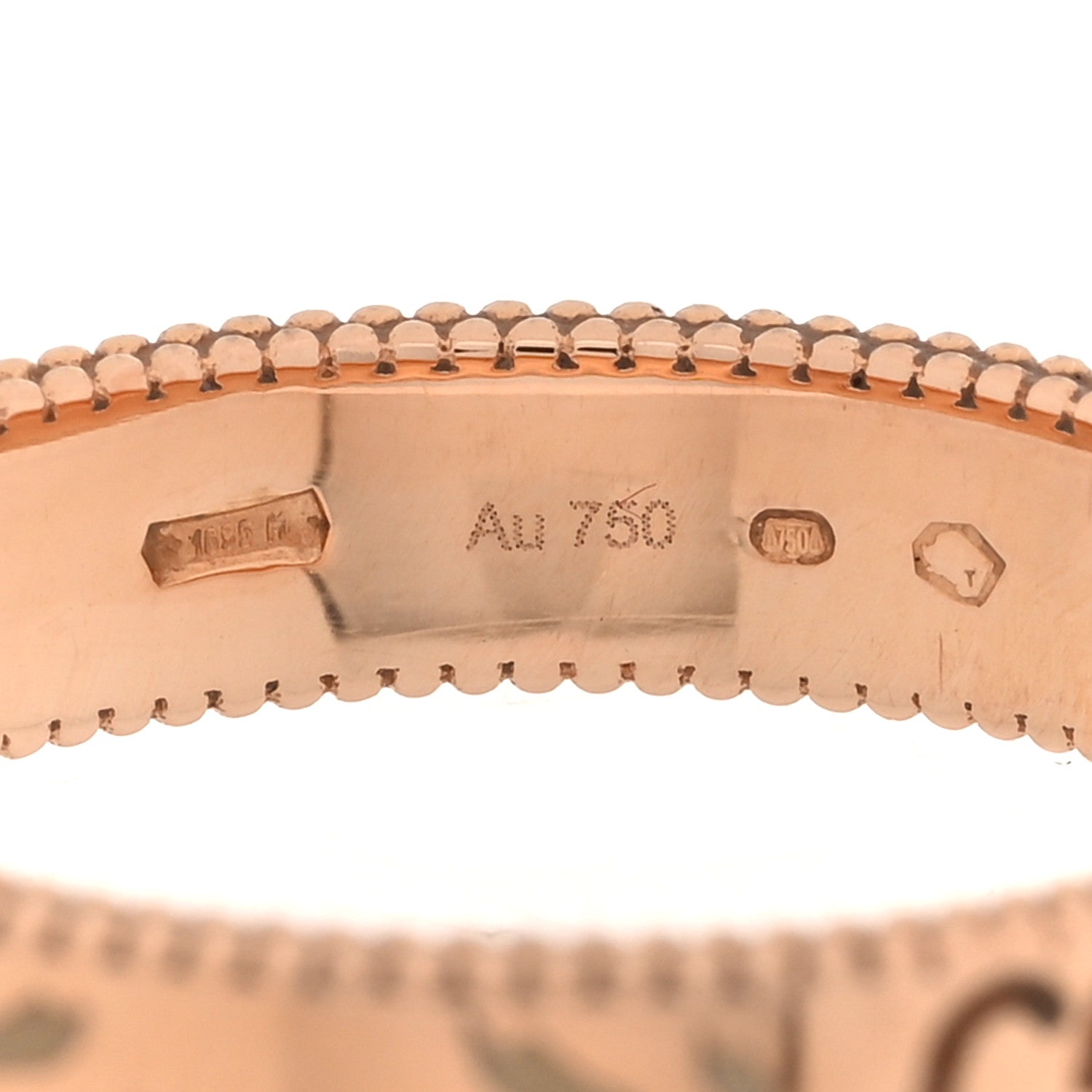 Gucci 18K Rose Gold Enamel 4mm Icon Blooms Band Ring 55 7.25 6 of 7