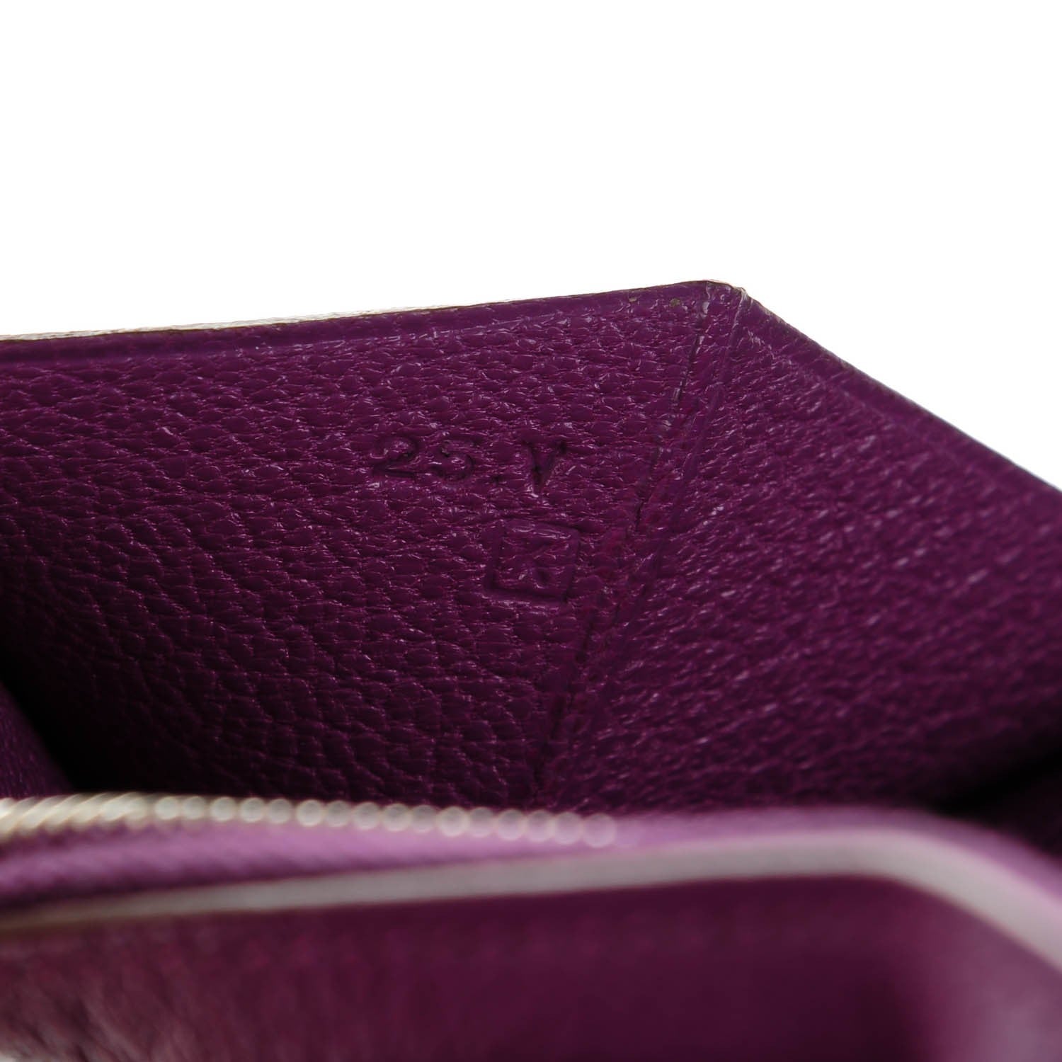 Hermes Chevre Mysore Bearn Gusset Wallet Violet 6 of 7