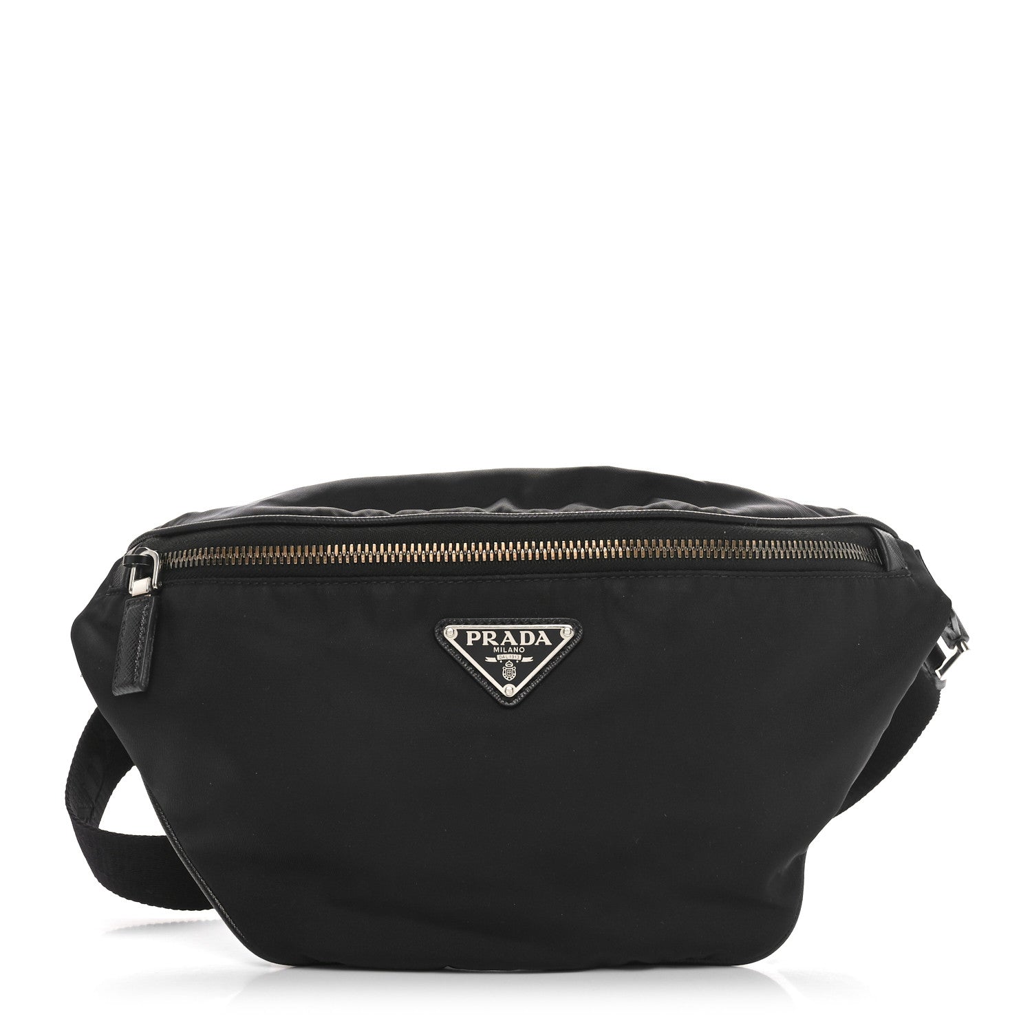 Prada Tessuto Re-Nylon Saffiano Belt Bag Black 1 of 9