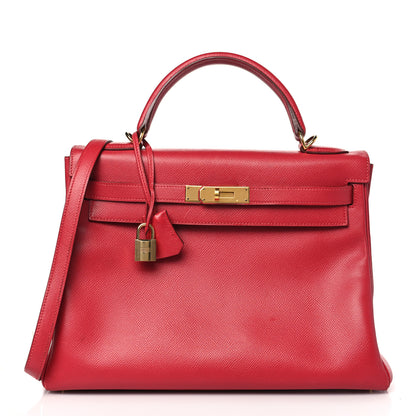 Hermes Courchevel Kelly Retourne 32 Rouge Vif 1 of 9