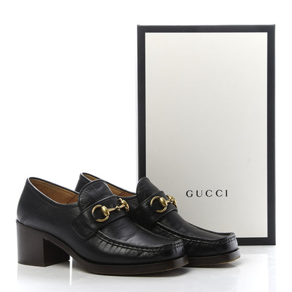Gucci Malaga Kid Horsebit Loafer Pumps 36.5 Black 13 of 13