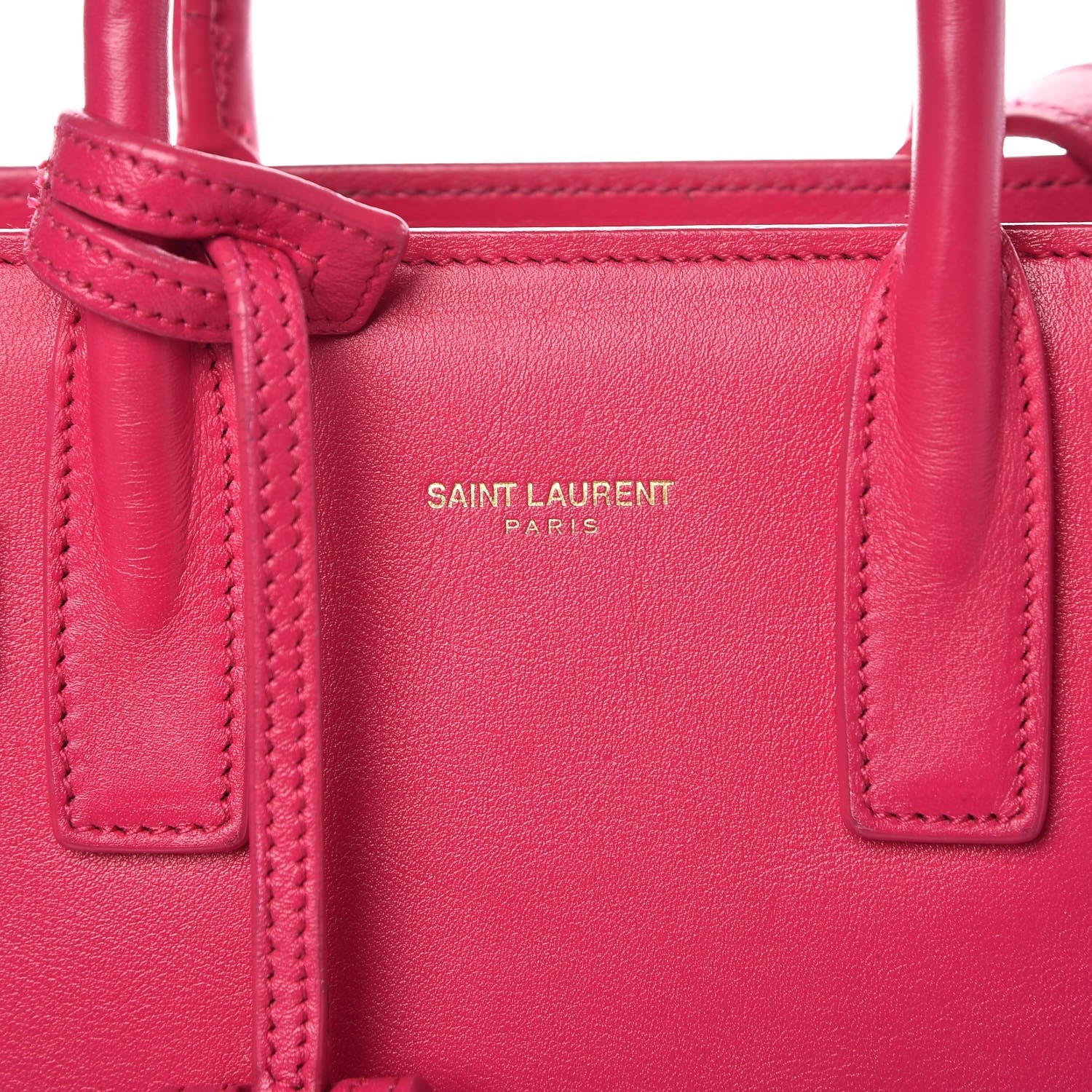 Saint Laurent Calfskin Nano Sac De Jour Lipstick Fuchsia 7 of 15