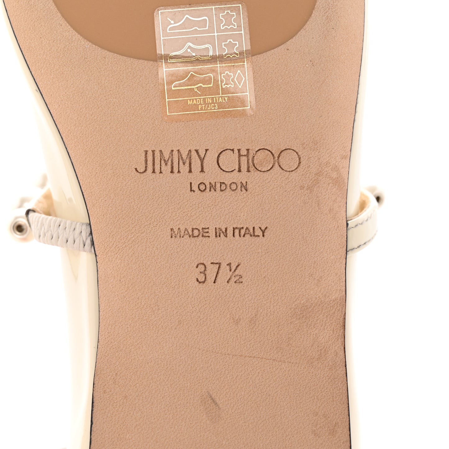 Patent Pearl Ade Mary Janes Flat 37.5 Latte White