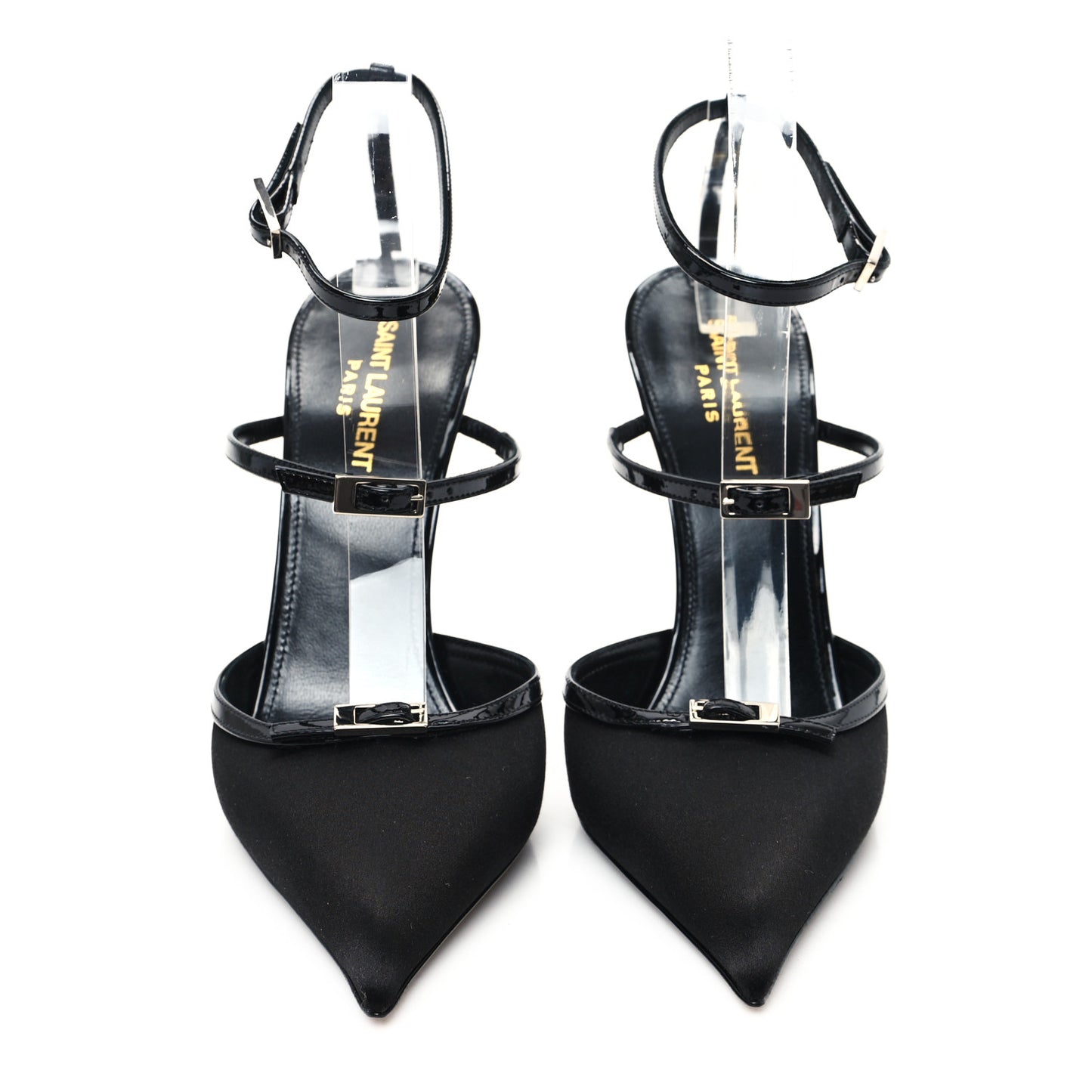 Crepe Satin Jones 110 Strap Pumps 39 Black