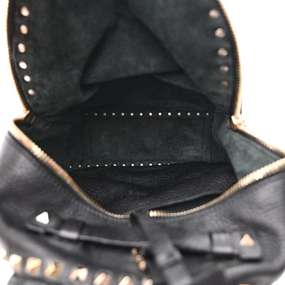 Valentino Garavani Grained Calfskin Medium Rockstud Backpack Black 5 of 13