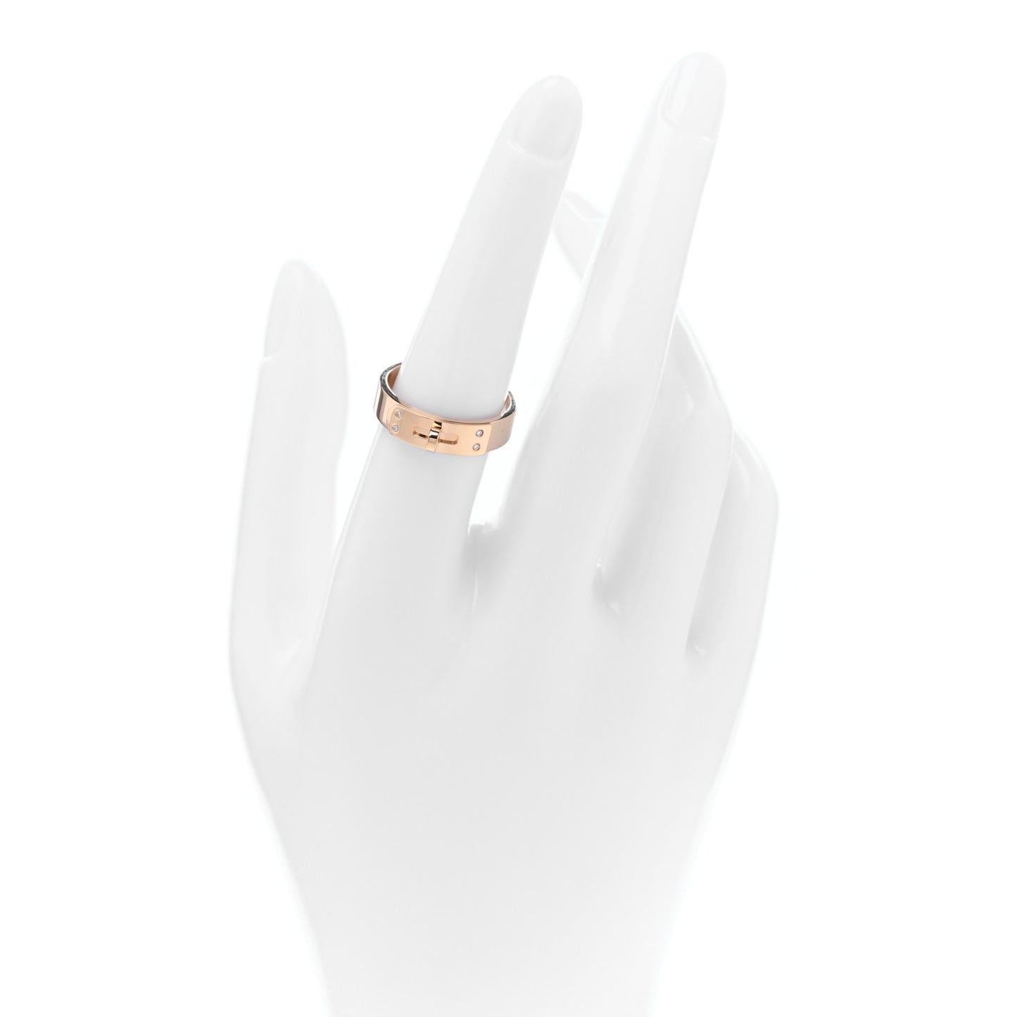 18K Rose Gold Diamond PM Kelly Ring 55 7.25