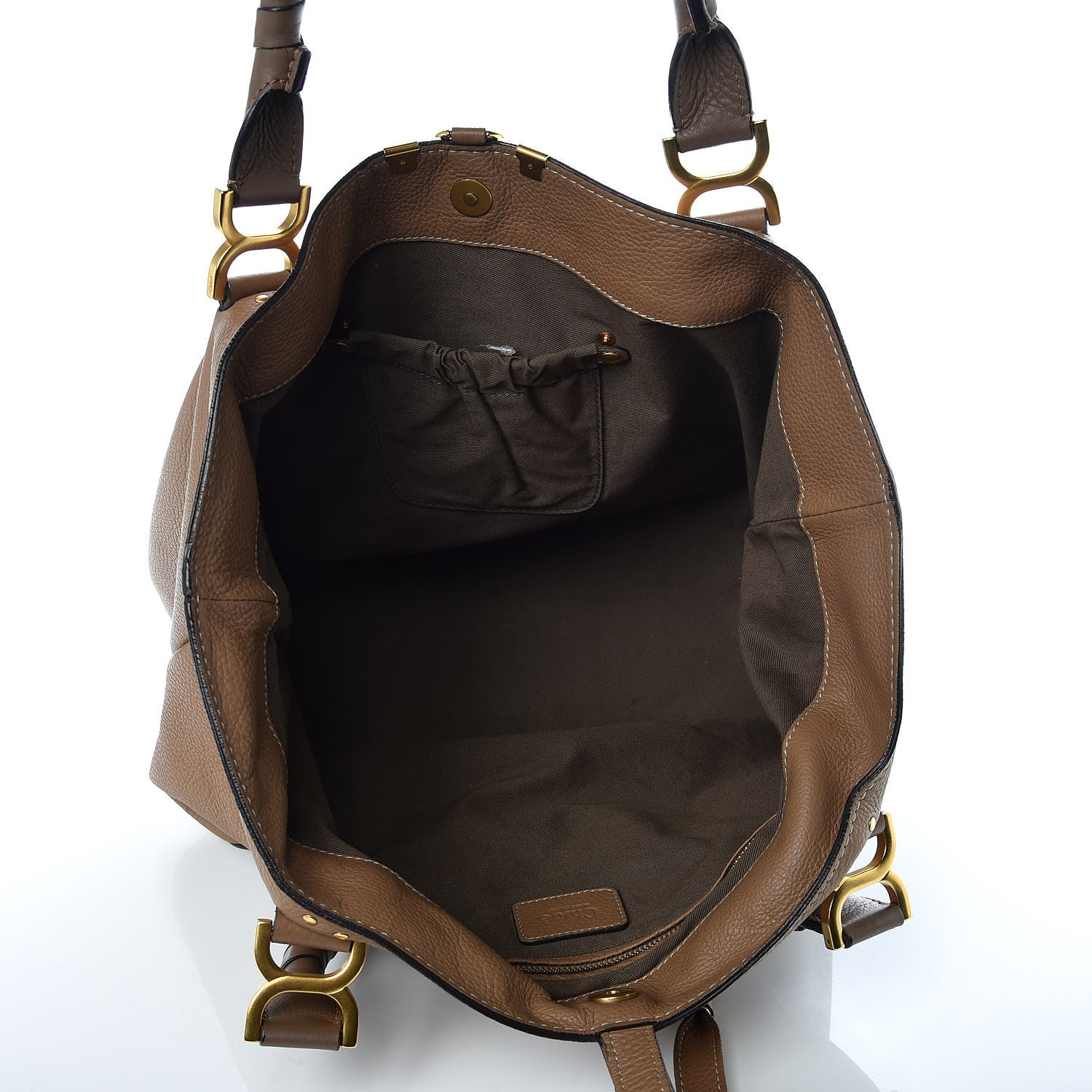 Chloe Calfskin Large New Marcie Tote Nut 5 of 9