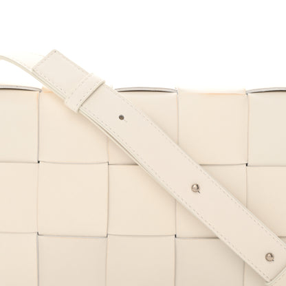 Bottega Veneta Lambskin Maxi Intrecciato Cassette Crossbody Bag White 7 of 25