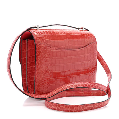 Hermes Shiny Alligator Constance 18 Bougainvillea 3 of 11